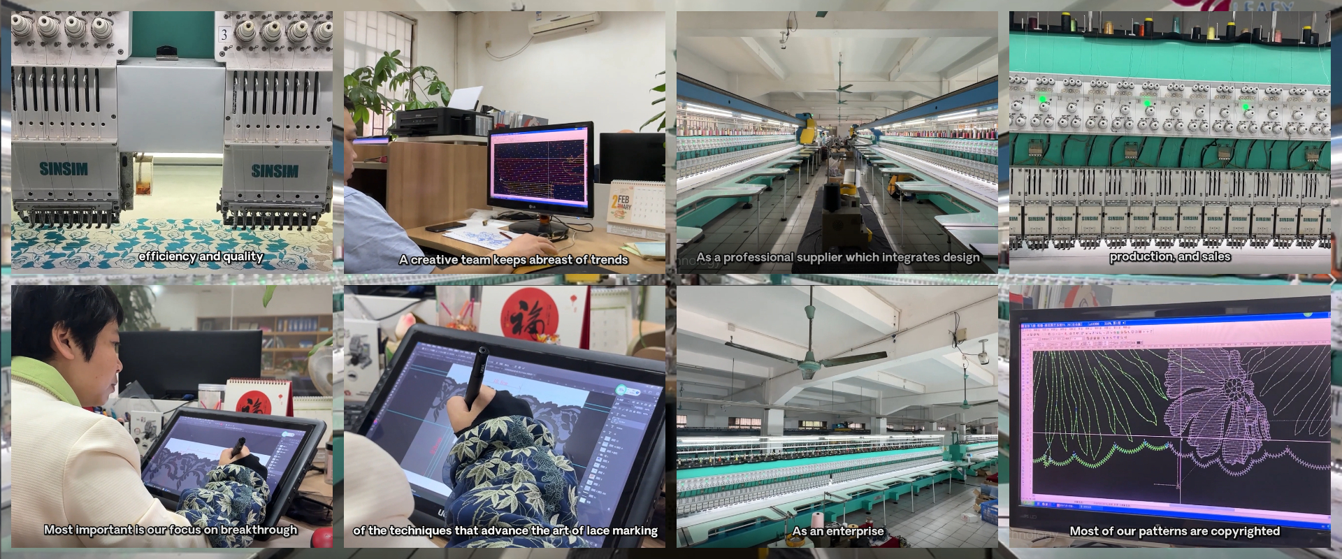 качество Вышитая ткань шнурка фабрика