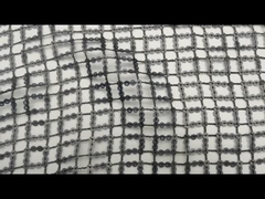 Sequin цвета GEO 124cm черный вышил ткани для платья вечера