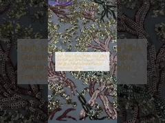 Листья секина вышивка кружевная ткань прочная и элегантная роскошная ткань свадебная вечеринка Примечания секина вышивка ткань