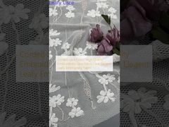 Высококачественная вышитая кружевная ткань из кружевных тканей Элегантная кружевная ткань