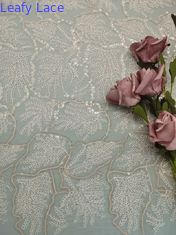 Густолиственная вышитая пряжа вышивки Тюль розовой ткани шнурка Sequin материальная поли