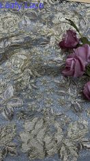 Устойчивая и элегантная вышивка кружевная ткань для модного шоу