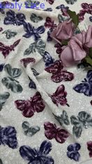 Бабочка секину вышитая ткань сетка кружева Новые коллекции для одежды платья Модный дизайн