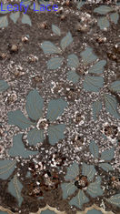 Black Midnight Sequin Lace with Micro Sequins Unique Depth and Sparkle for Sophisticated Evening Wear