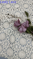 Кружевная ткань Sun Design Leafy Corded Lace с вышивкой кругами для вечерних платьев и летней одежды