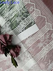 Ткань отделки шнурка ресницы полиэстера Scallop белая для Bridal платья
