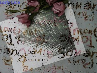Покрашенная сетка Тюль напечатала ткань шнурка для платья вечера