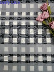 Striped вышивка картины шотландки шнурует checkered ткань печати
