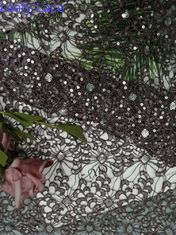 Металлический химикат вышитой ткани Sequin шнурка яркого блеска