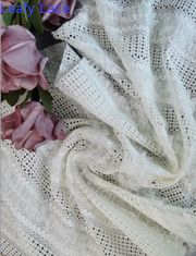 Белая Bridal вышитая ткань платья мантии свадьбы ткани шнурка элегантная
