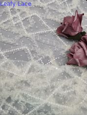 Sequin цветка 3D вышил ткани шнурка Тюль ткани Bridal чистой с Sequin