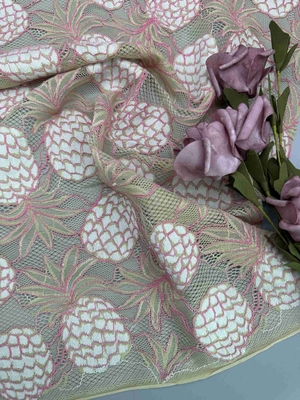 Pineapple Two Tone Corded Lace Fabric For Children'S Wear 140cm Width