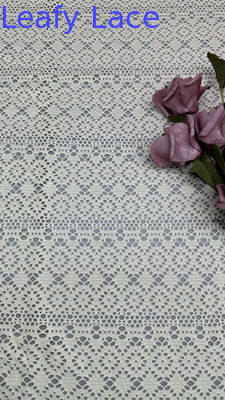 Cotton Embrroidered Fabric  Knitted Hollow-up Luxury For New Collection Gowns