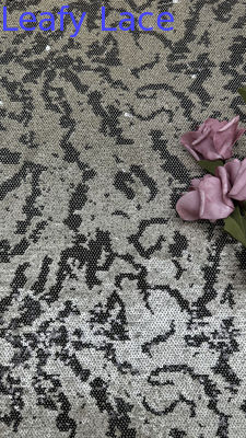 Zebra Pattem Embroidered Sequin Fabric Shinning For Evening Wedding Party Occasion Using