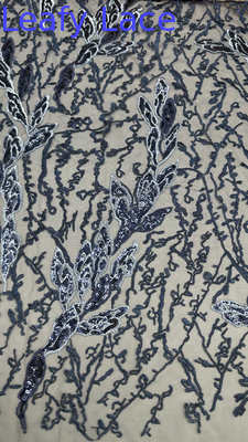 Sequin Vintage Inspired Embroidered Lace Baroque Floral Patterns For Regal And Romantic Formal Gowns