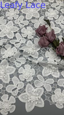 Lace Fabric White Embroidered Lace Fabric Customized Design
