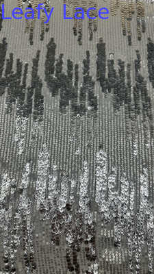 Sequin Embroidered Lace Shining Color Customized Design Factory For Gowns