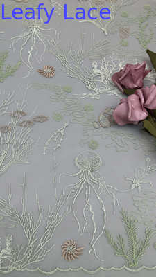 Luxary Sea Embroidered Lace Breather For Women's Evening Luxary Dresses Gowns