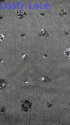 OEM Lace Fabric Manufacturer for Fashion Designers Sequin Embroidered Lace Fabric Elegant Beautiful Color