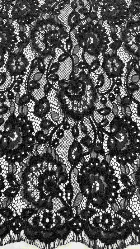 Special Chenille Yarn Floral Scalloped Edge Lace Fabric By The Yard Dress For Fashion