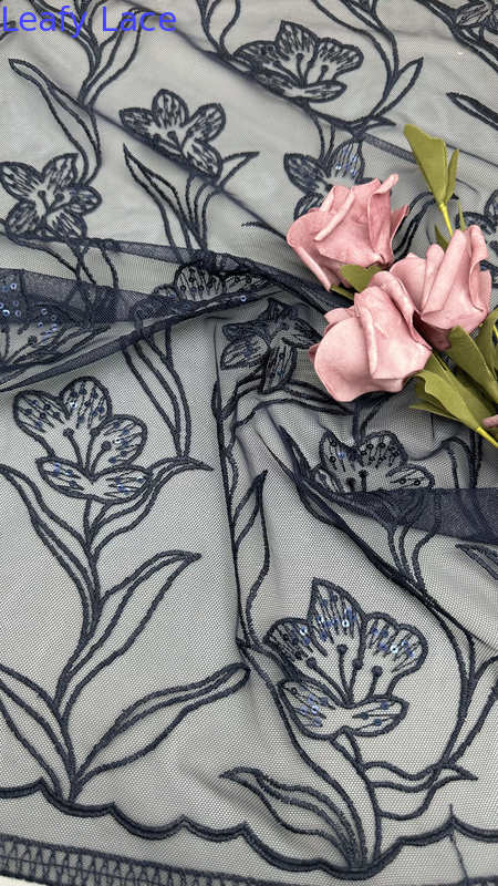 Seqiun Embroideded Lace Mesh Luxary High Quality Elegant Fabric