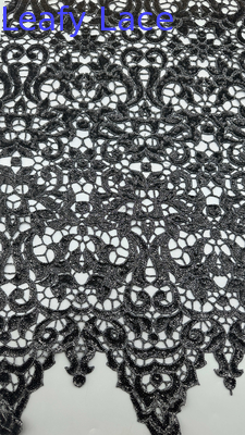 Luxury Shine Sequin Embroidery Элегантная кружевная ткань Luxury knitted 3D Flower Embroidery Fabric Lace Fabric Dinner Birthday Occasions Высокое качество для дамской ткани
