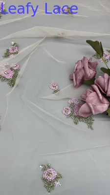 Красивая цветковая кружевая ткань вышитая кружевая сетка дышать ткань Погода одежда день рождения ткань