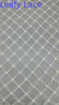 Французская Chantilly кружевная ткань дышать пластинки Sequin сетка кружевная ткань листья ткань