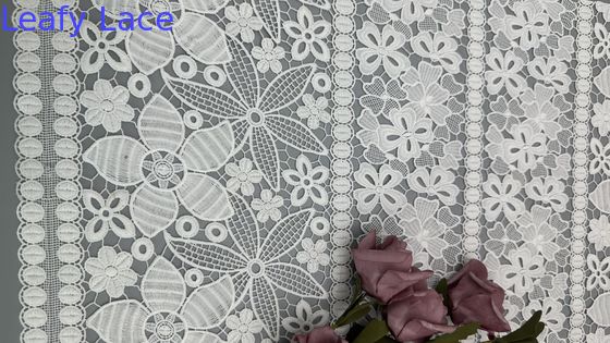 Белая цветовая кружевная ткань вышитая глазная ткань мягкая и элегантная для шитья