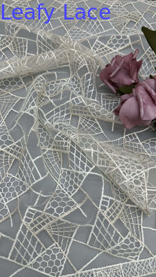 French Tulle Lace with Metallic Lace Mesh for Couture-Inspired Formal and Evening Wear