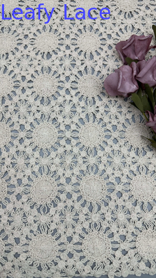 Кружевная ткань Sun Design Leafy Corded Lace с вышивкой кругами для вечерних платьев и летней одежды