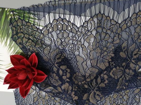 Ткань шнурка края Scallop Lurex ресницы металлическая для дамы Одевать Одежды
