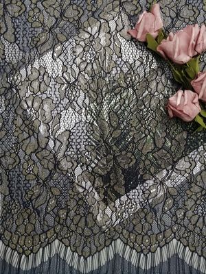 Ткань шнурка края Scallop Lurex ресницы металлическая для дамы Одевать Одежды