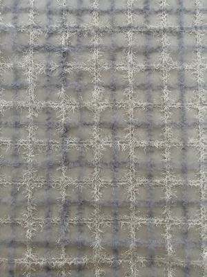 Ткань вышивки Applique 125CM голубая геометрическая Lurex
