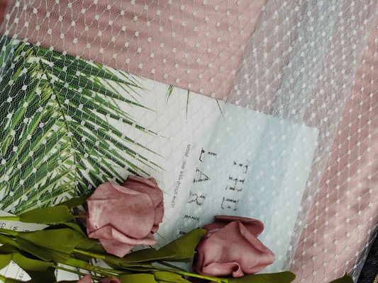 Bridal грациозная ткань сетки точки польки Тюль белая