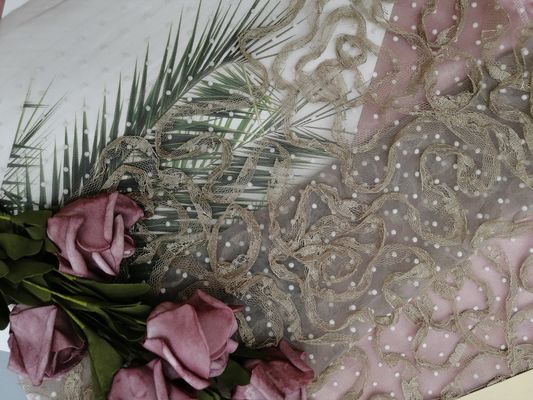 Хаки ткань вышивки Applique