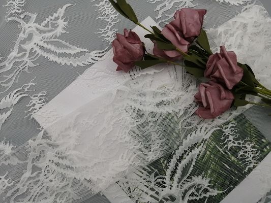 Ткань платья свадьбы облегченной белой ткани шнурка Chantilly Bridal