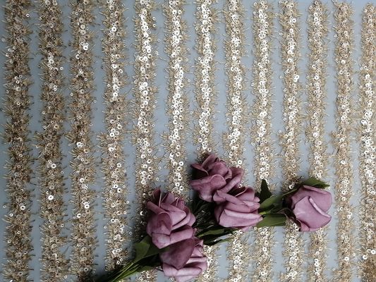 Дама Одевать Украшение 60 линейной вышитой дворов ткани шнурка Sequin