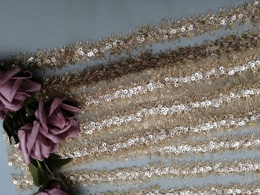 Дама Одевать Украшение 60 линейной вышитой дворов ткани шнурка Sequin