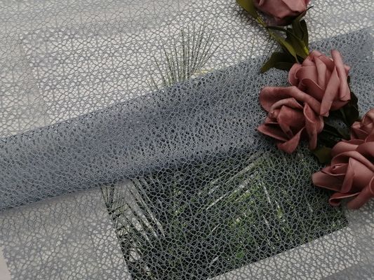 Серая облегченная геометрическая сетка Тюль шнурка для платья вечера