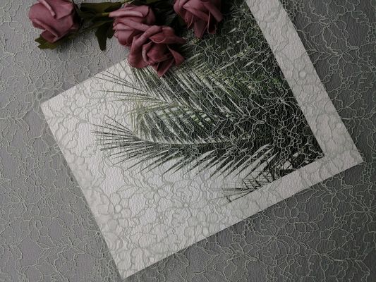 Связыванная 100% полиэстер ткань шнурка подгоняла ткань цвета вышитую