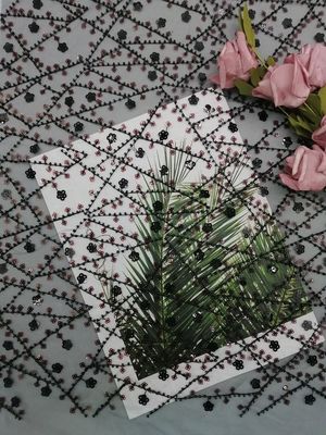 Multicolor шарик шнурка вышил ткани сетки Sequin