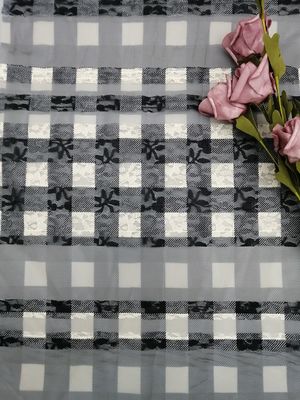 Striped вышивка картины шотландки шнурует checkered ткань печати