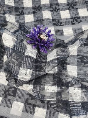 Striped вышивка картины шотландки шнурует checkered ткань печати