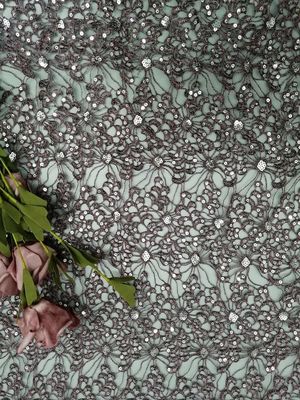 Металлический химикат вышитой ткани Sequin шнурка яркого блеска