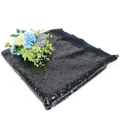 Sequin яркого блеска 125cm Sparkly вышил ткани для платья партии
