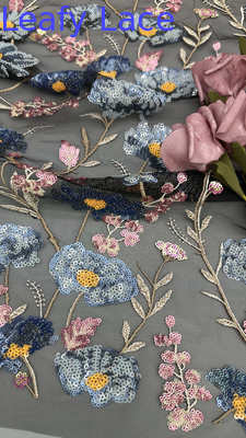 Ткань из кружева с вышивкой пайетками, элегантная сетка, индивидуальный заказ, новая коллекция ткани