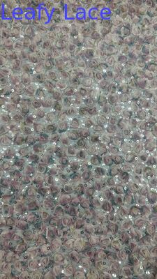 Embroidered Sequin Lace Fabric Luxary High Quality Special Design For Dress