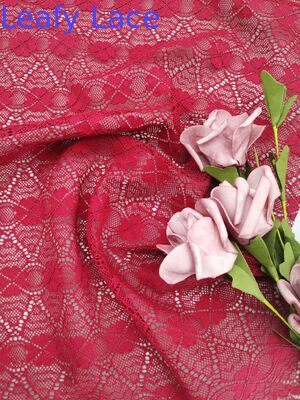 Красный цвет Четыре листья клевера кружевная ткань на заказ вышитая чистая кружевная модная одежда